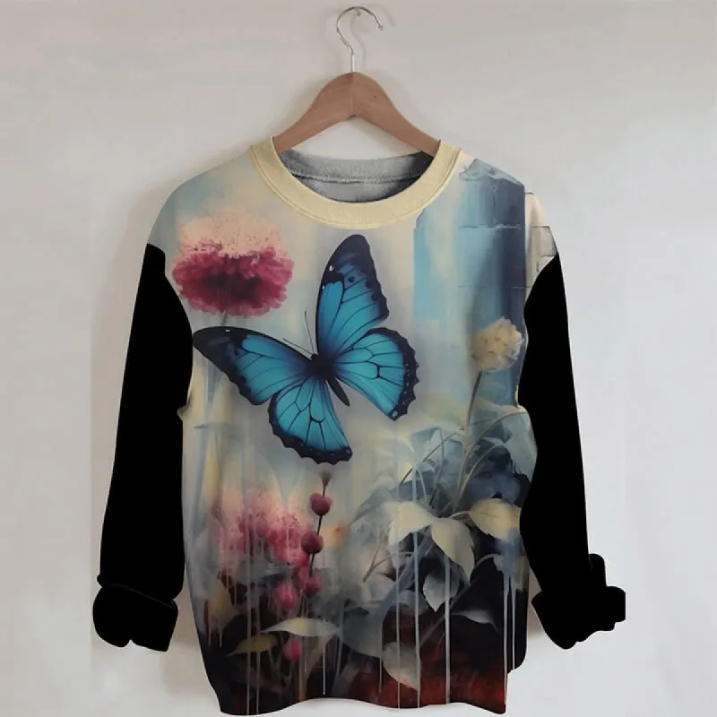 Blue Morpho Butterfly Gothic Sweatshirt sold by GTHIC