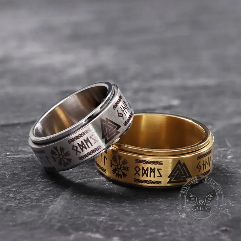 Viking Symbol Stainless Steel Spinner Ring sold by GTHIC