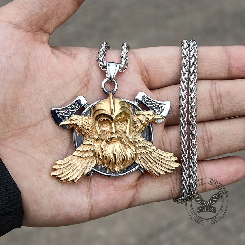 Tomahawk Odin Raven Stainless Steel Viking Pendant sold by GTHIC product image thumbnail 3