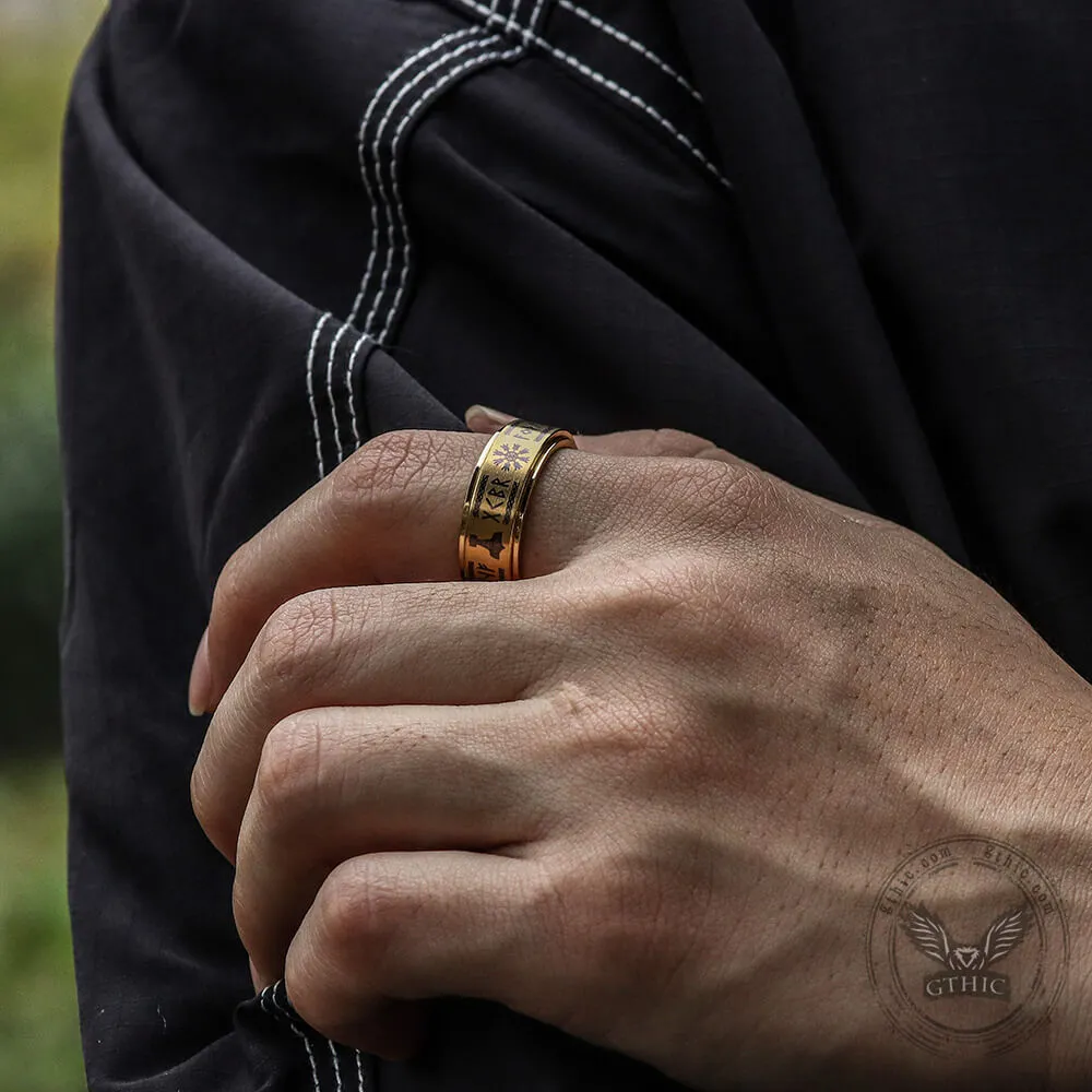 Viking Symbol Stainless Steel Spinner Ring sold by GTHIC product image thumbnail 2