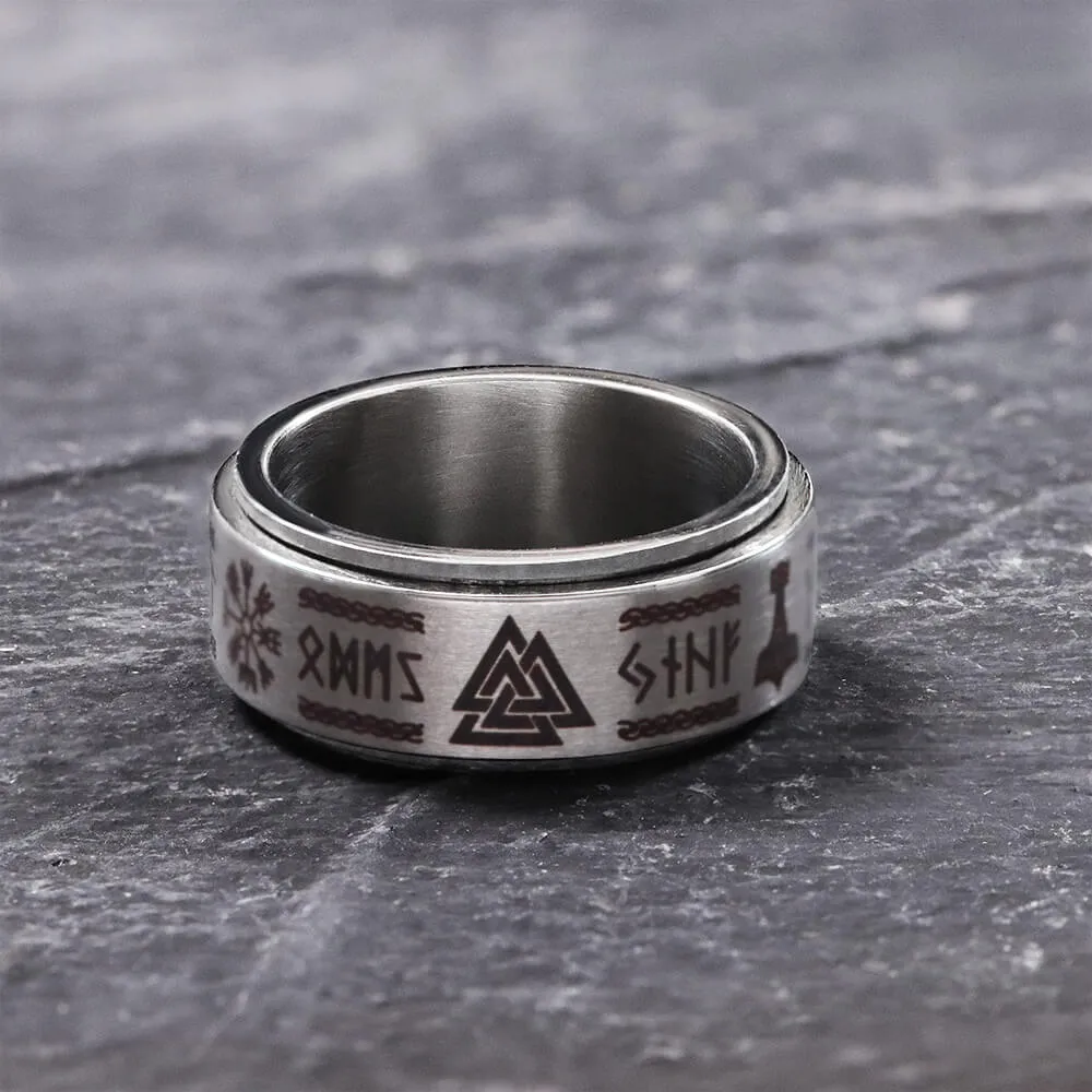 Viking Symbol Stainless Steel Spinner Ring sold by GTHIC product image thumbnail 4