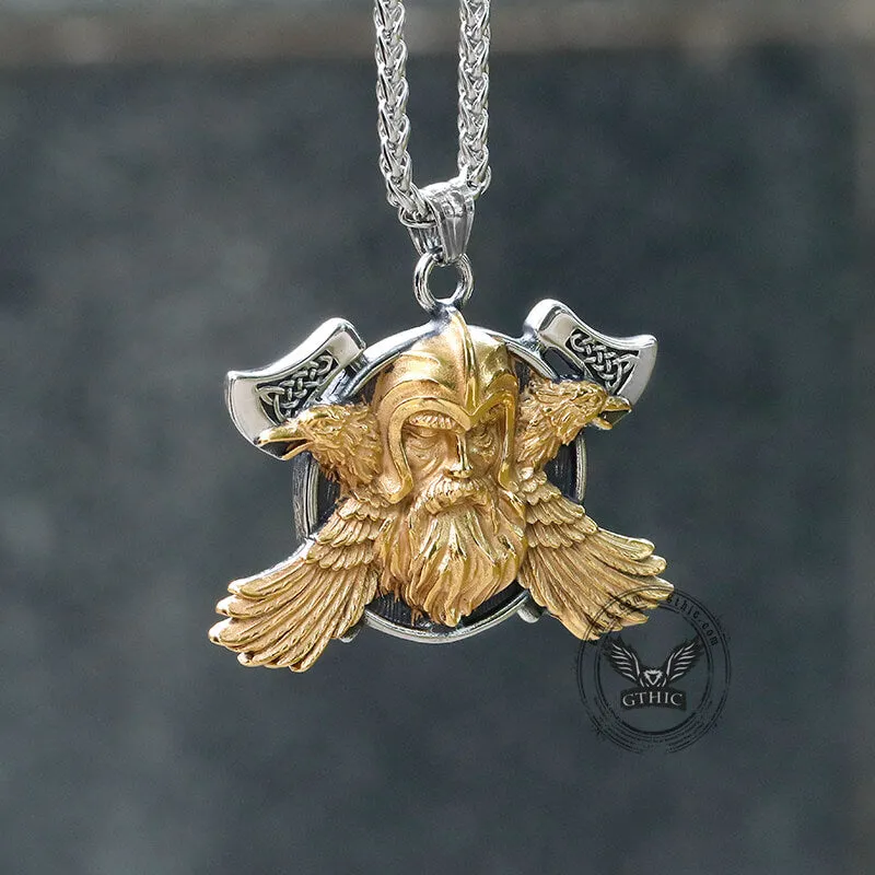 Tomahawk Odin Raven Stainless Steel Viking Pendant sold by GTHIC product image thumbnail 4