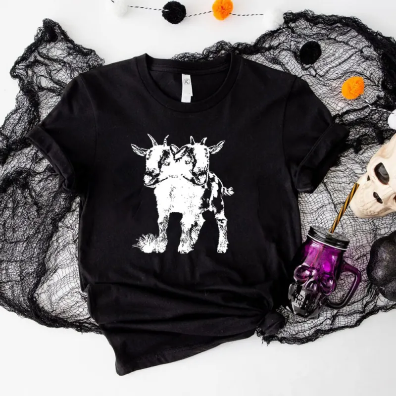 Double Head Lamb Short Sleeve T-shirt sold by GTHIC