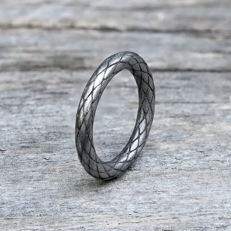 Vintage Snake Scales Stainless Steel Ring sold by GTHIC