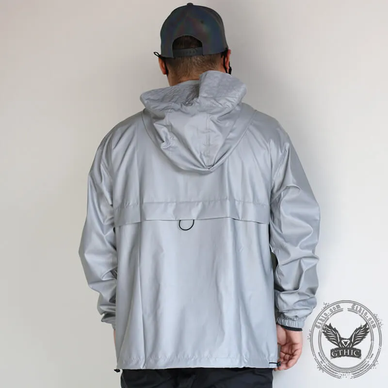 Multi-Pocket Colorful Reflective Polyester Hooded Jacket sold by GTHIC product image thumbnail 5