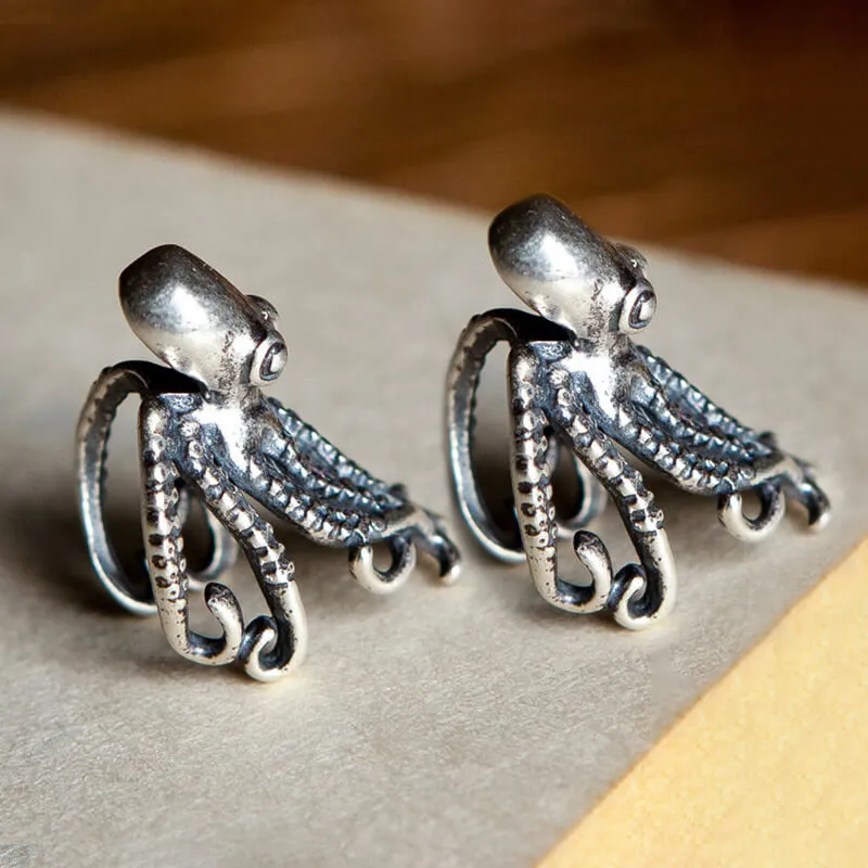 Punk Octopus Sterling Silver Ear Cuff sold by GTHIC product image thumbnail 3