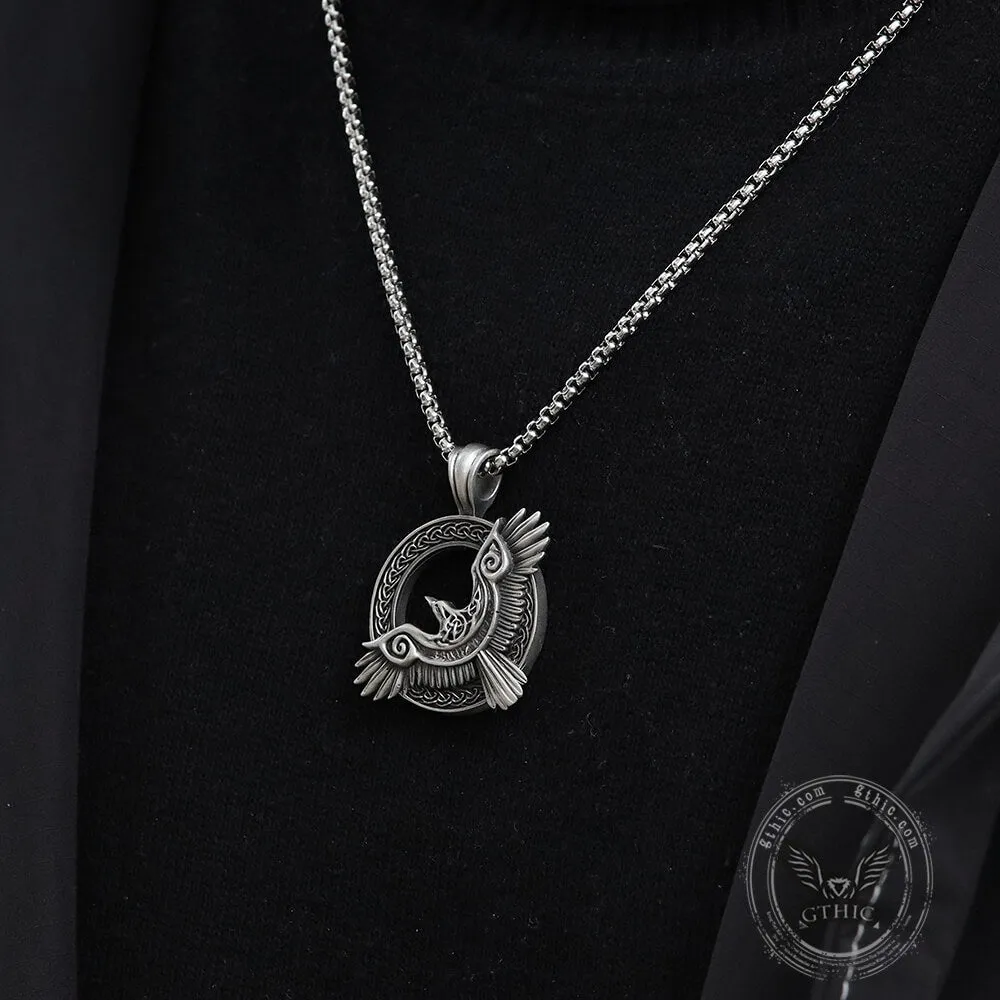 Celtic Knot Raven Pure Tin Viking Necklace sold by GTHIC product image thumbnail 2