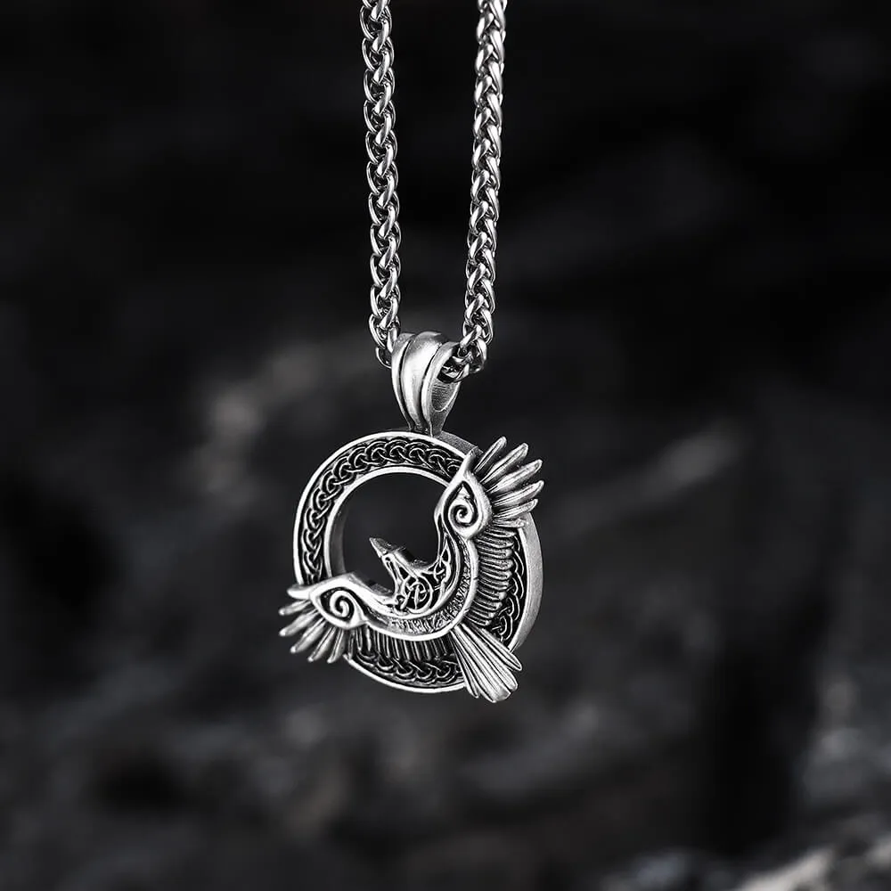 Celtic Knot Raven Pure Tin Viking Necklace sold by GTHIC product image thumbnail 3