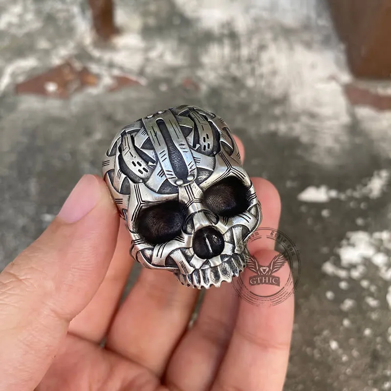 Bandage Woven Sterling Silver Skull Ring sold by GTHIC product image thumbnail 2