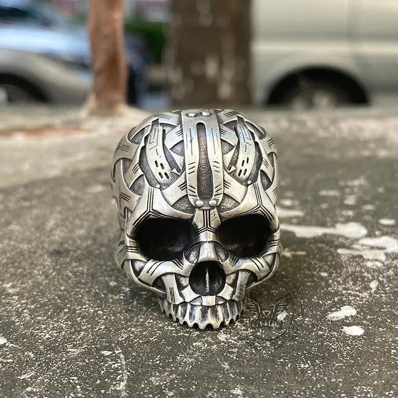 Bandage Woven Sterling Silver Skull Ring sold by GTHIC product image thumbnail 3