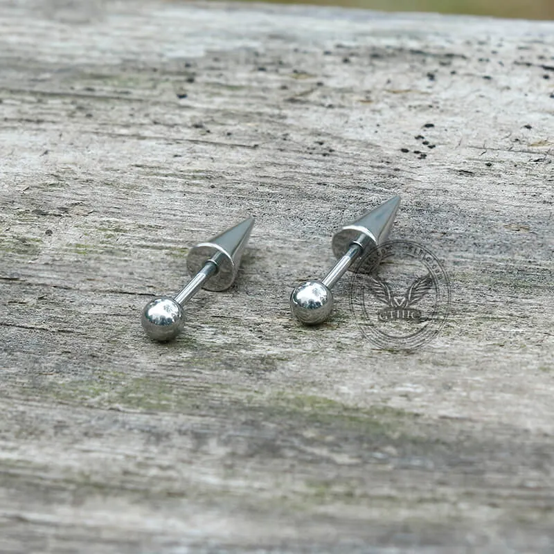 Round Ball Spike Stainless Steel Stud Earrings sold by GTHIC product image thumbnail 5