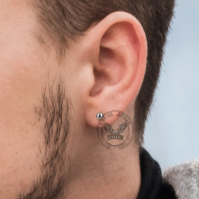 Round Ball Spike Stainless Steel Stud Earrings sold by GTHIC product image thumbnail 2