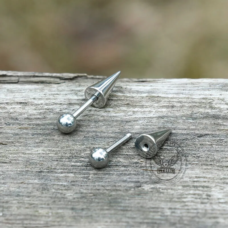 Round Ball Spike Stainless Steel Stud Earrings sold by GTHIC product image thumbnail 3