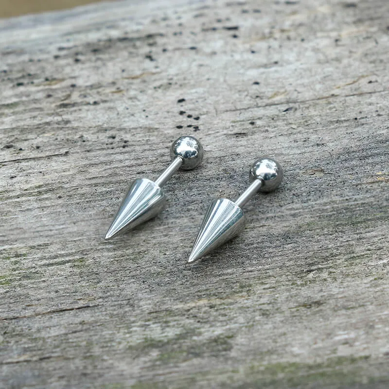 Round Ball Spike Stainless Steel Stud Earrings sold by GTHIC
