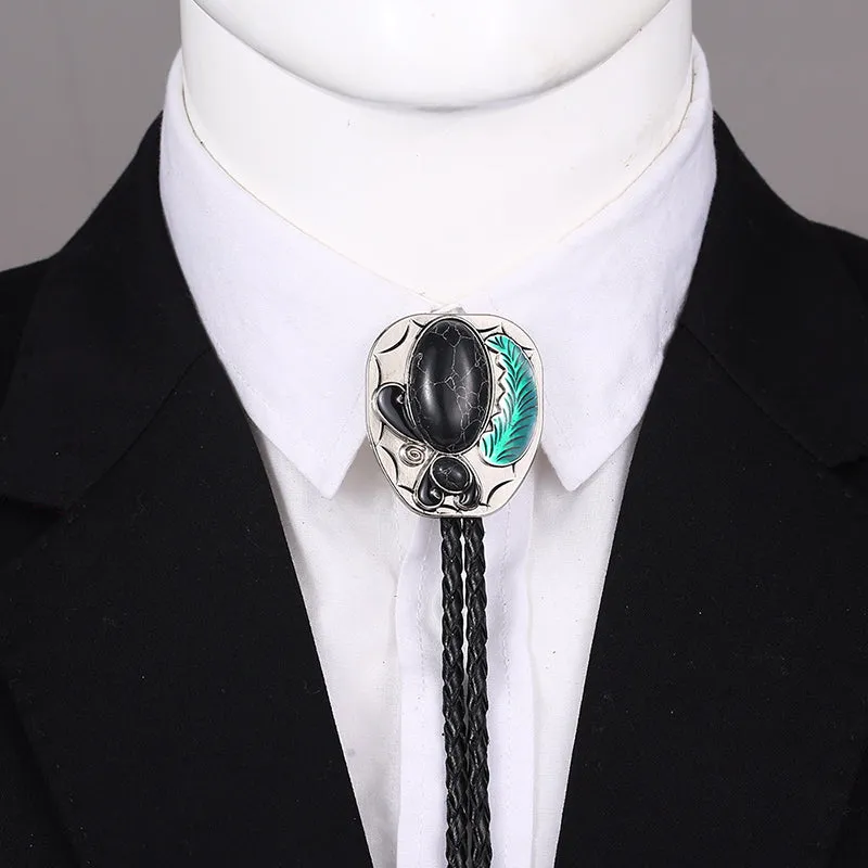 Vintage Gem Feather Heart Design Alloy Bolo Tie sold by GTHIC product image thumbnail 3