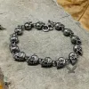 Gothic Skull Head Link Stainless Steel Bracelet sold by GTHIC