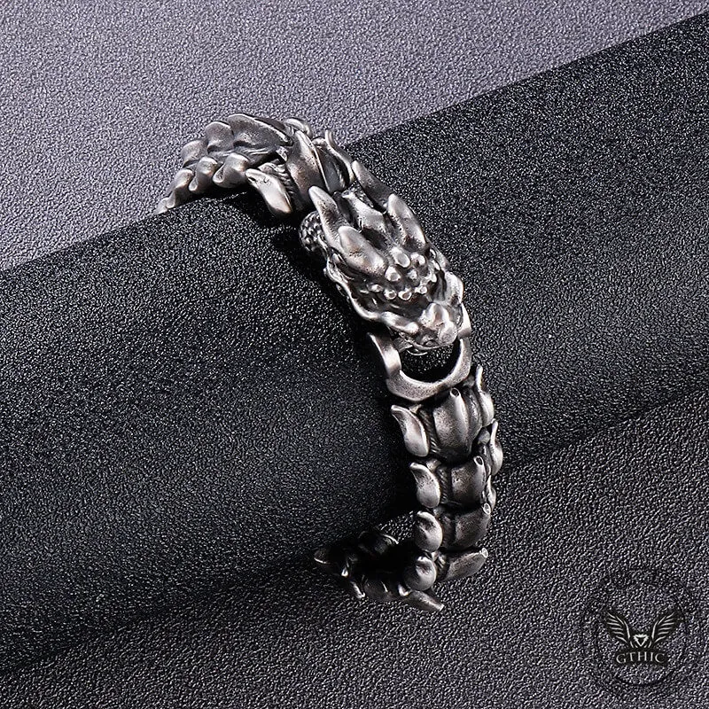 Domineering Dragon Stainless Steel Men's Bracelet sold by GTHIC product image thumbnail 3