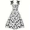 Black Rose Print Sleeveless Dress sold by GTHIC