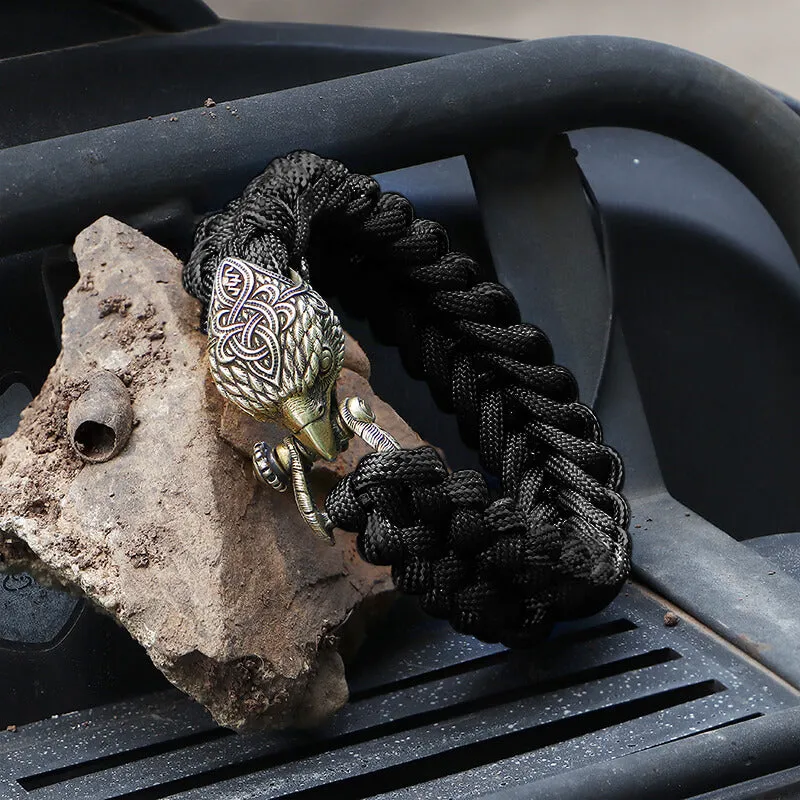 Celtic Knot Eagle Brass Braided Paracord Bracelet sold by GTHIC product image thumbnail 3