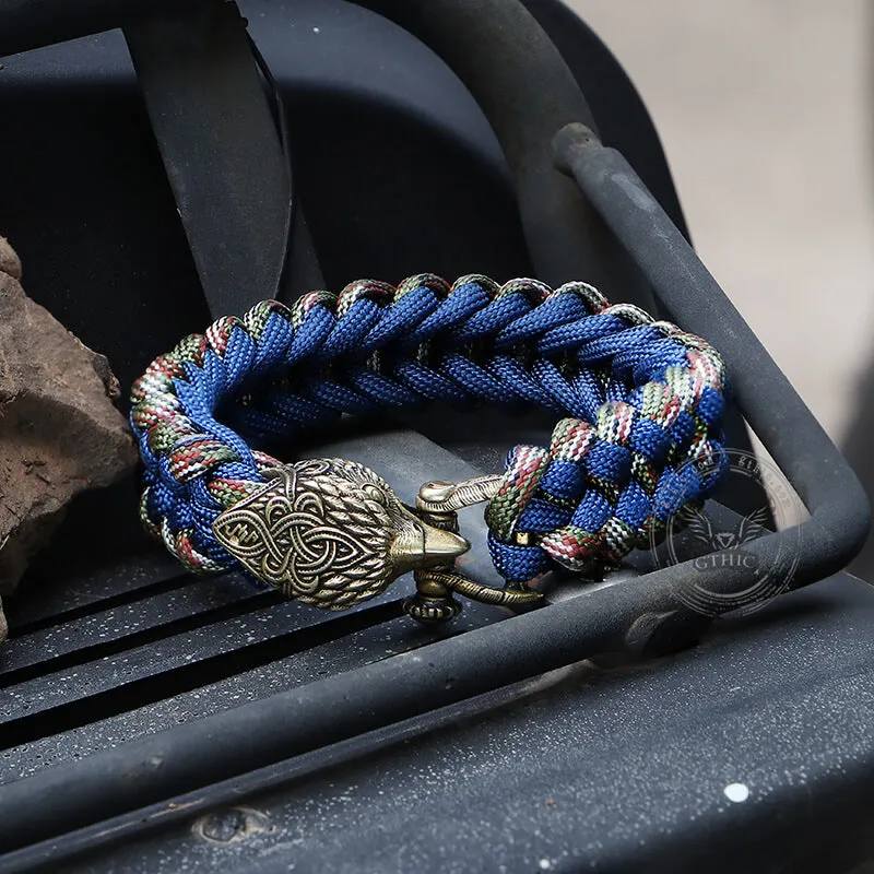 Celtic Knot Eagle Brass Braided Paracord Bracelet sold by GTHIC product image thumbnail 4