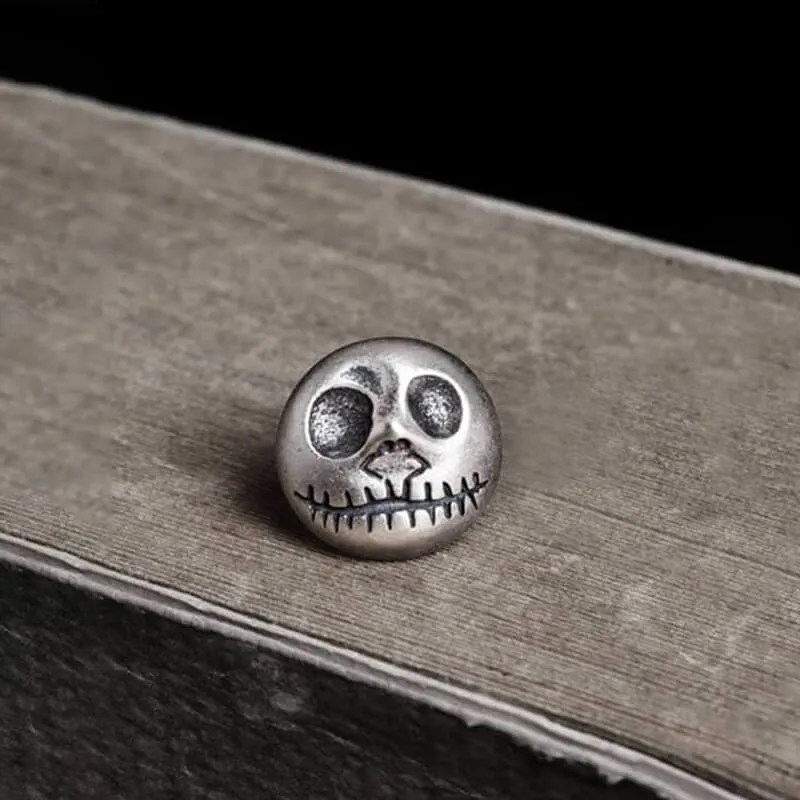 Pumpkin Prince Sterling Silver Skull Stud Earrings sold by GTHIC product image thumbnail 3