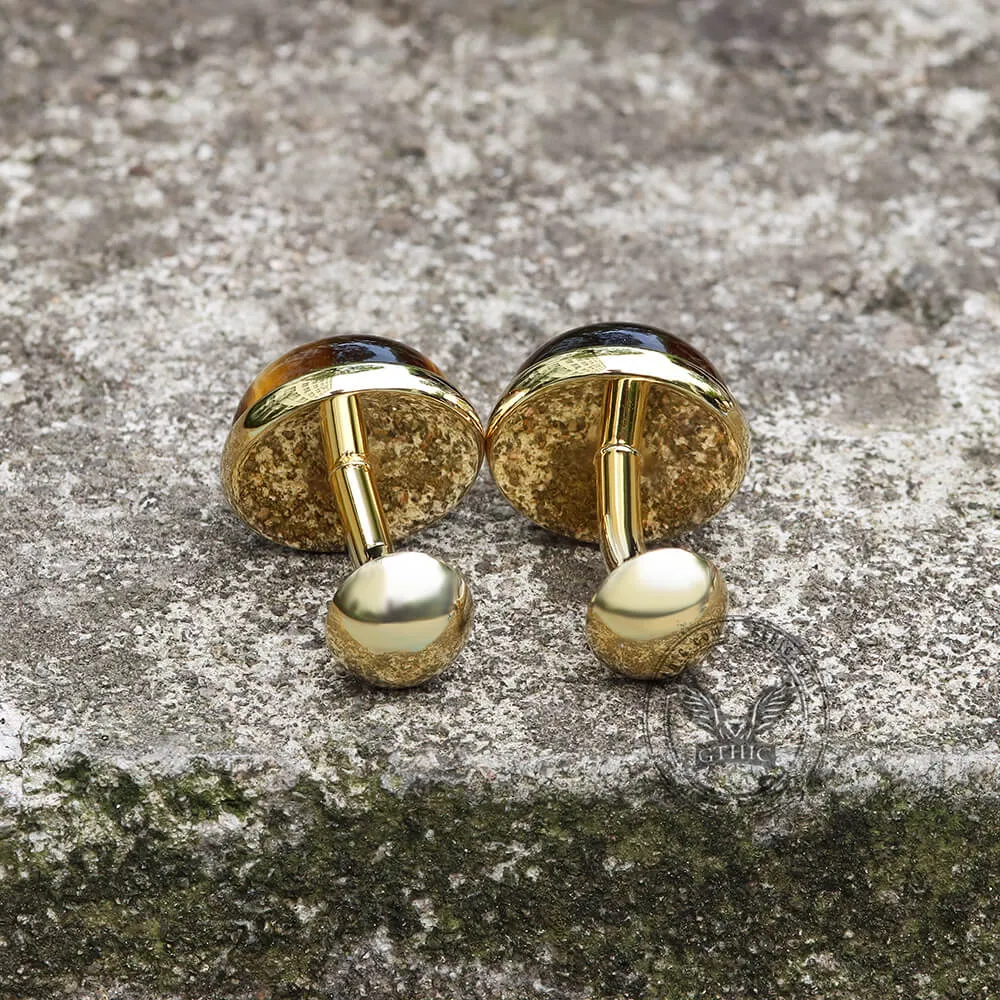 Tiger’s Eye Brass Gemstone Cufflinks sold by GTHIC product image thumbnail 5