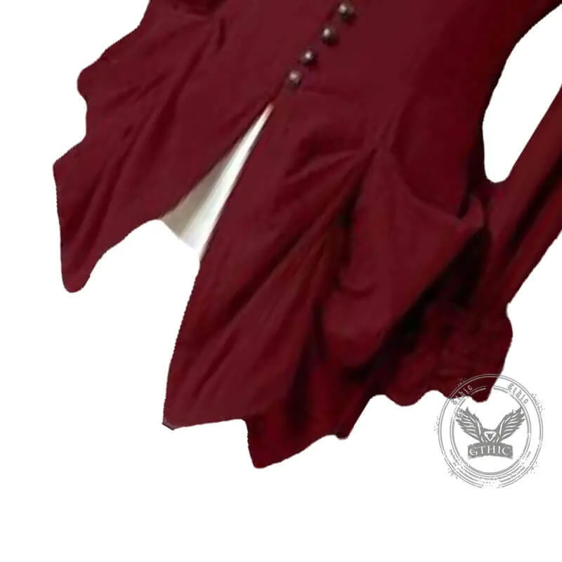 Medieval Victorian Ruffle V-Neck Corset Blouse sold by GTHIC product image thumbnail 3
