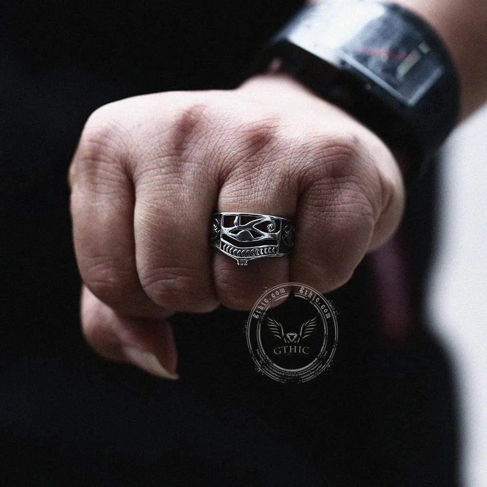 Egyptian Eye of Ra Ankh Stainless Steel Egypt Ring sold by GTHIC product image thumbnail 2