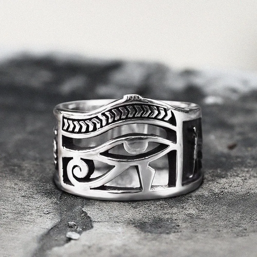 Egyptian Eye of Ra Ankh Stainless Steel Egypt Ring sold by GTHIC