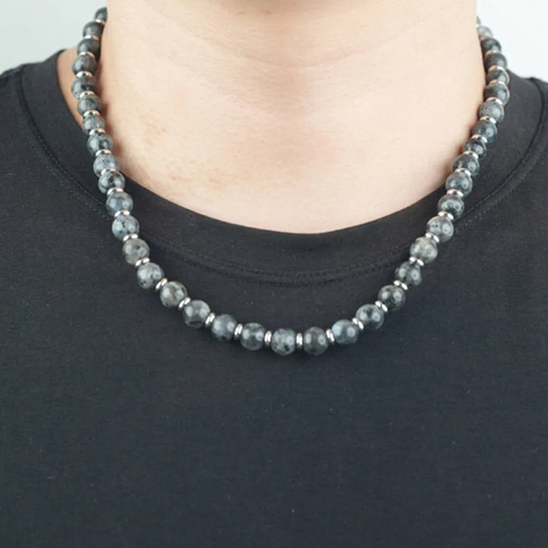 Men’s Vintage Stone Beaded Necklace sold by GTHIC product image thumbnail 3