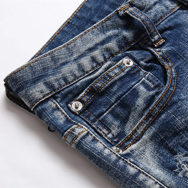 Punk Ripped Panel Cotton Mid Rise Pants sold by GTHIC product image thumbnail 5