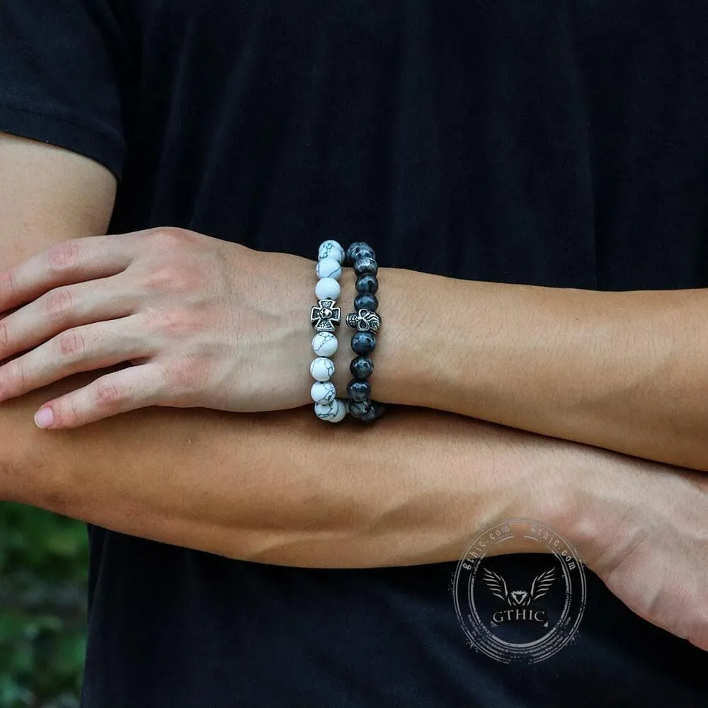 Cross Skull Turquoise Stainless Steel Bracelet sold by GTHIC product image thumbnail 2
