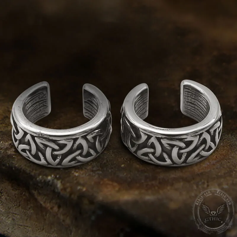 Celtic Knot Stainless Steel Viking Ear Cuffs sold by GTHIC product image thumbnail 5