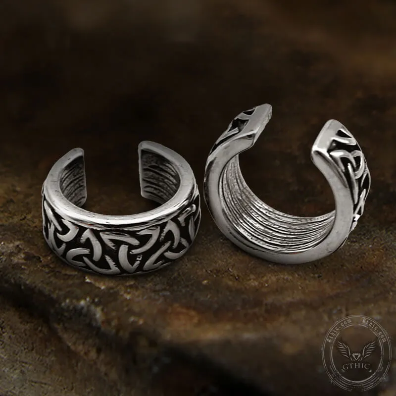 Celtic Knot Stainless Steel Viking Ear Cuffs sold by GTHIC product image thumbnail 3