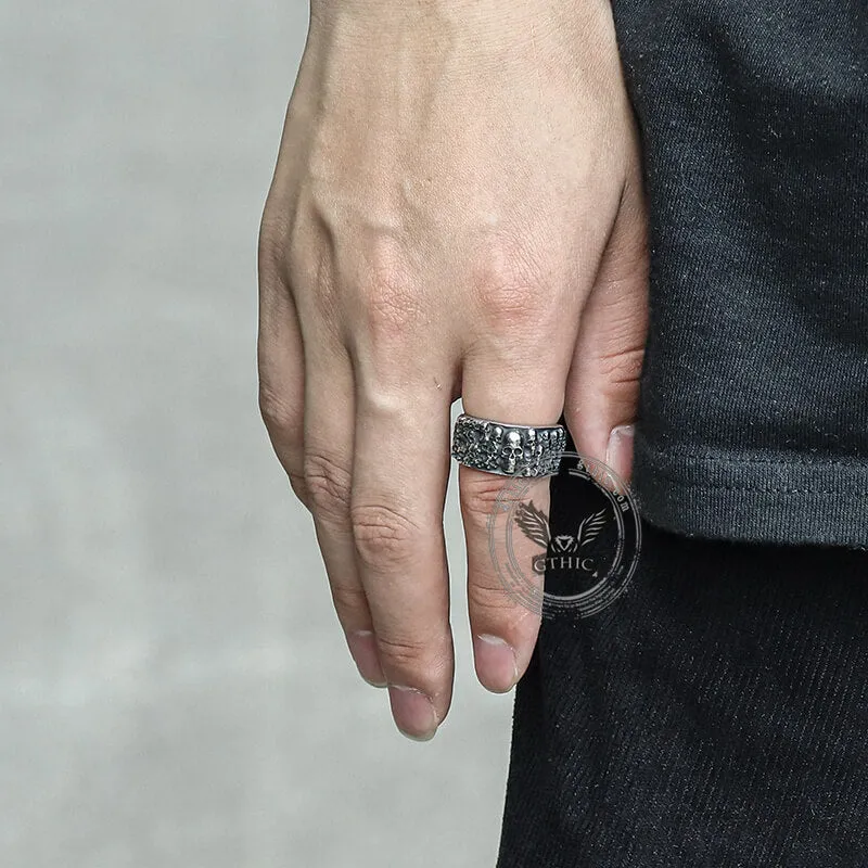 Catacombs Skulls Stainless Steel Biker Ring sold by GTHIC product image thumbnail 2