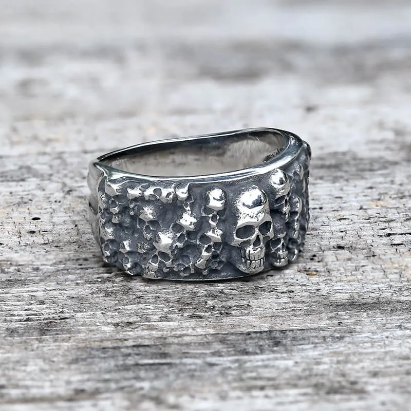 Catacombs Skulls Stainless Steel Biker Ring sold by GTHIC product image thumbnail 3