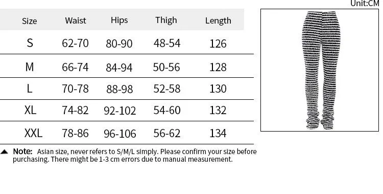 Fuzzy Knit Striped High Waist Lounge Pants sold by GTHIC product image thumbnail 5