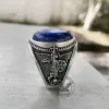 Lapis Lazuli Archangel Michael Sterling Silver Gemstone Ring sold by GTHIC