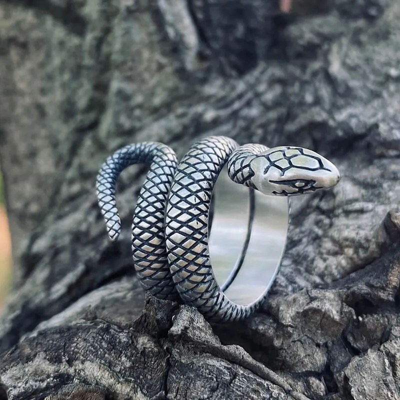 Coiled Snake Sterling Silver Ring sold by GTHIC