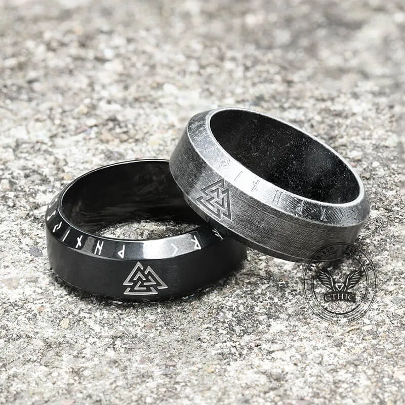 Valknut Runes Stainless Steel Viking Ring sold by GTHIC product image thumbnail 4