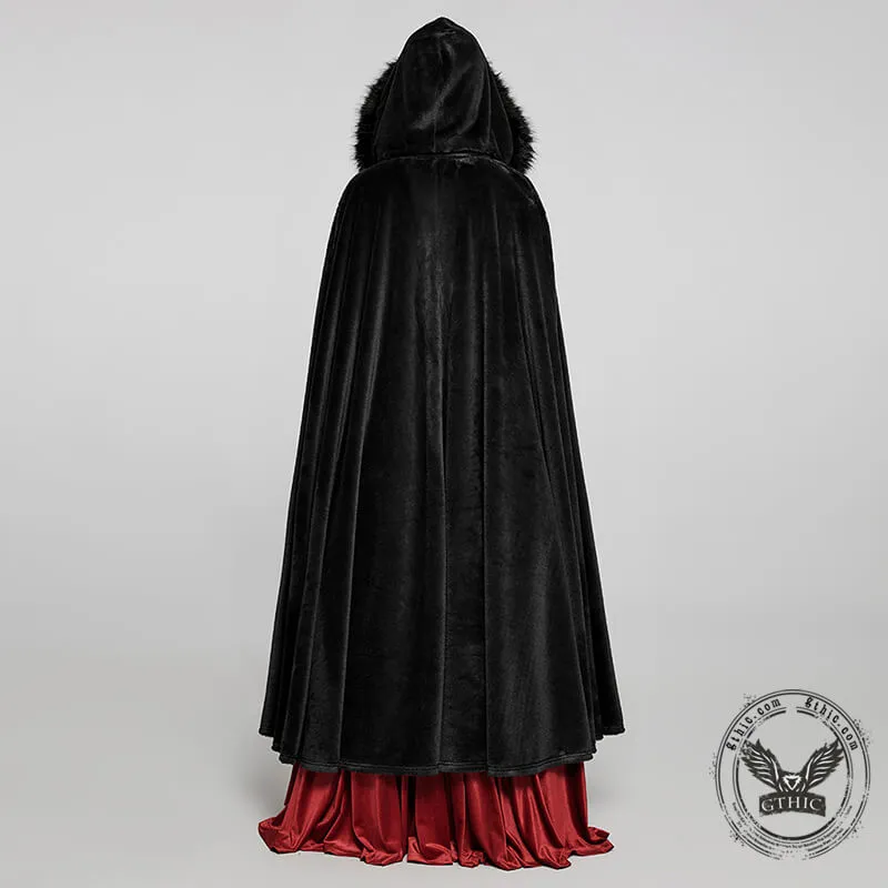 Gothic Fur Collar Winter Hooded Cape sold by GTHIC product image thumbnail 4