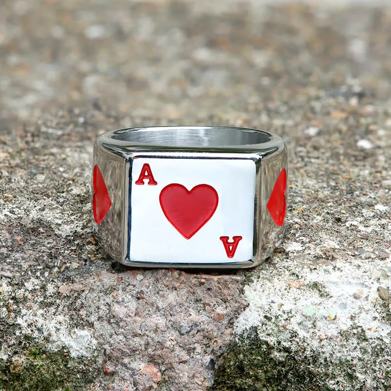 Poker Card Stainless Steel Ring sold by GTHIC product image thumbnail 5