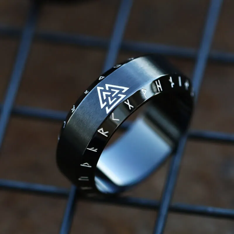 Valknut Runes Stainless Steel Viking Ring sold by GTHIC
