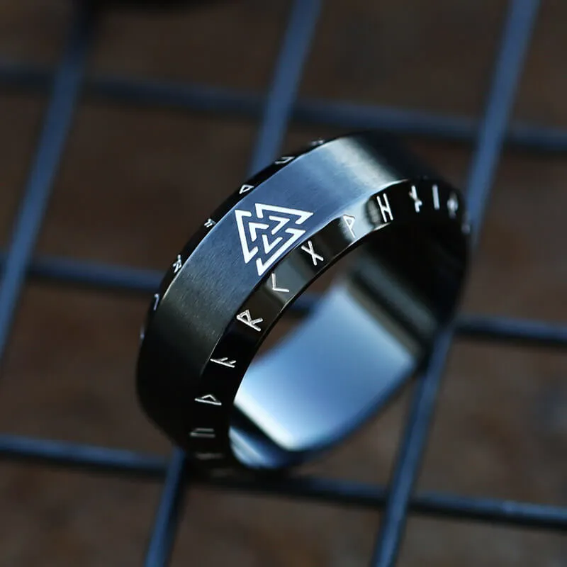 Valknut Runes Stainless Steel Viking Ring sold by GTHIC