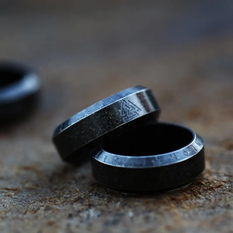 Valknut Runes Stainless Steel Viking Ring sold by GTHIC product image thumbnail 3