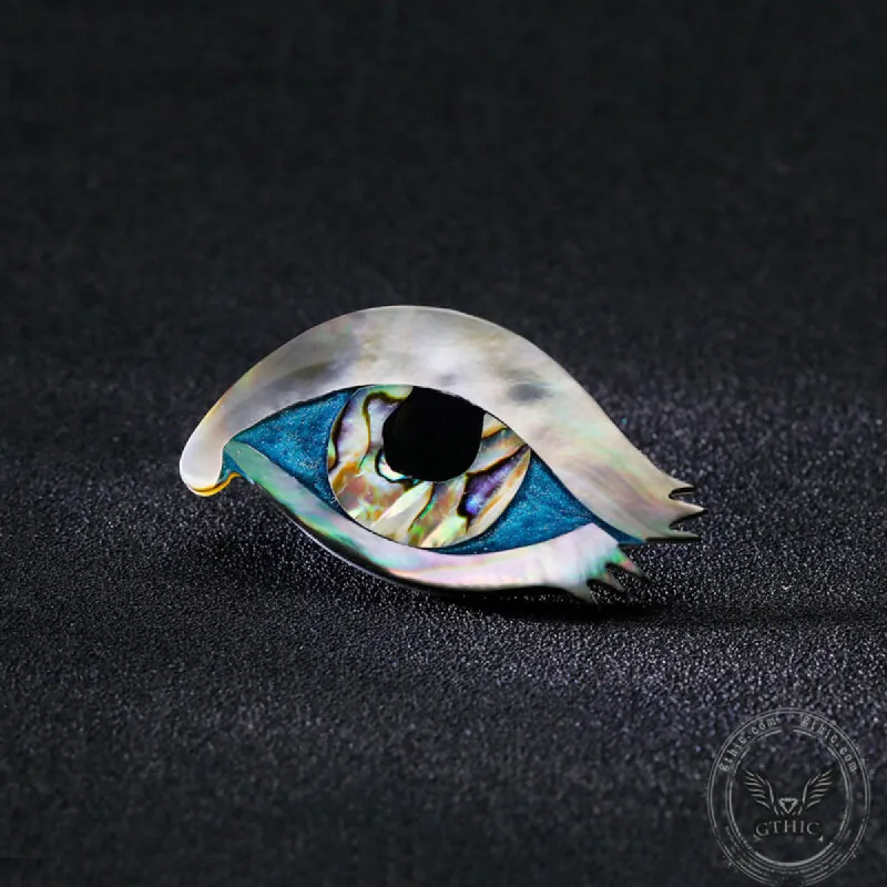 Blue Eye Natural Shell Brooch sold by GTHIC