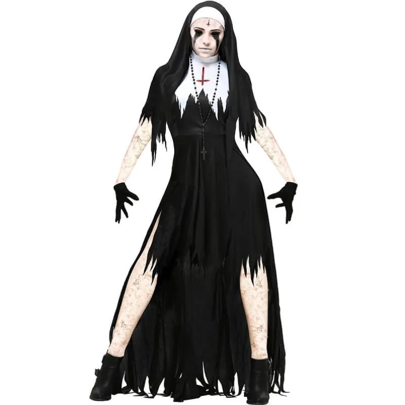 Zombie Nun Cosplay Halloween Costume sold by GTHIC
