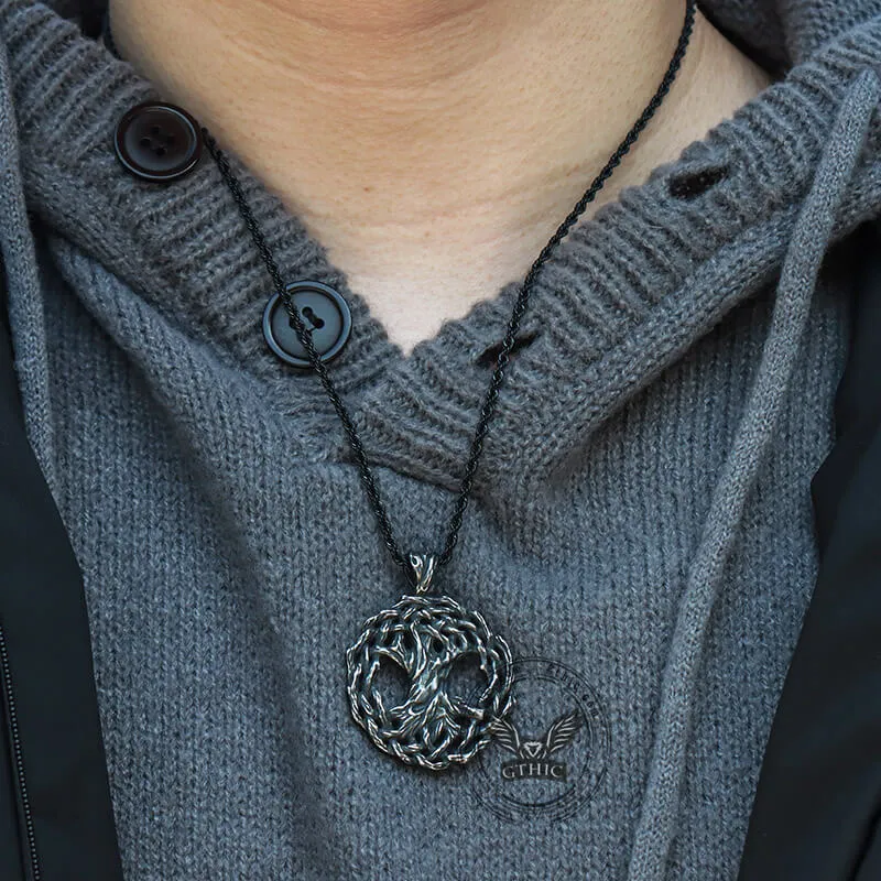 Tree Of Life Yggdrasil Stainless Steel Viking Pendant sold by GTHIC product image thumbnail 2