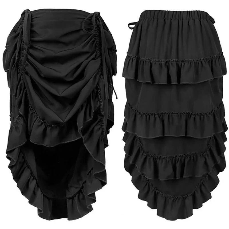 Victorian Gothic Wrap Ruffled Pirate Skirt sold by GTHIC