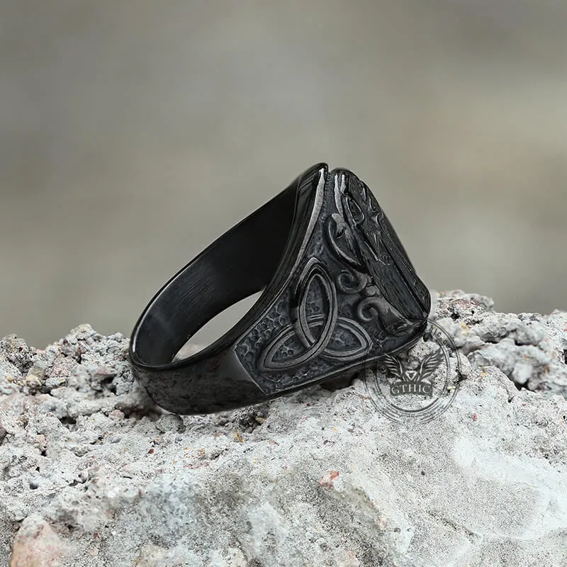 Celtic Cross Knot Stainless Steel Ring sold by GTHIC product image thumbnail 5